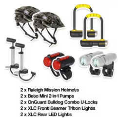 Accessory Bundle - Helmet, Lights, Locks and Pump