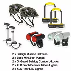 Accessory Bundle - Helmet, Lights, Locks and Pump