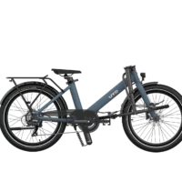 UTO Evening 24in Wheel Origins Semi Folding Electric Bike - Blue - Image 3