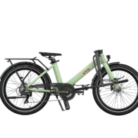 UTO Evening 24in Wheel Origins Semi Folding Electric Bike - Sage Green - Image 3