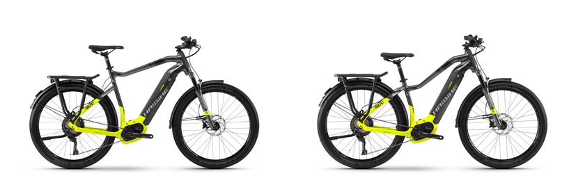 Couples Cycling Together Haibike Trekking 9.0 Electric MTB from E-Bikes Direct