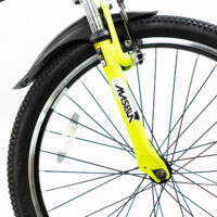 Basis Boxer Electric Folding Bike, 24" Wheel - Black/Neon Yellow - Image 10