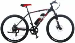 E-Plus Pulse Hybrid Electric Bike, 27.5in Wheels - Black/Red
