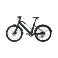 D&D City Step Through Electric Bike, 460Wh, 700c Wheel - Black/Baby Blue - Image 2