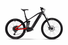 Haibike 2025 ALLMTN 4 Full Sus Electric Mountain Bike - Silver/Red/Black