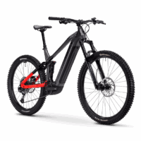 Haibike 2026 ALLMTN 4 Full Sus Electric Mountain Bike - Silver/Red/Black - Image 3