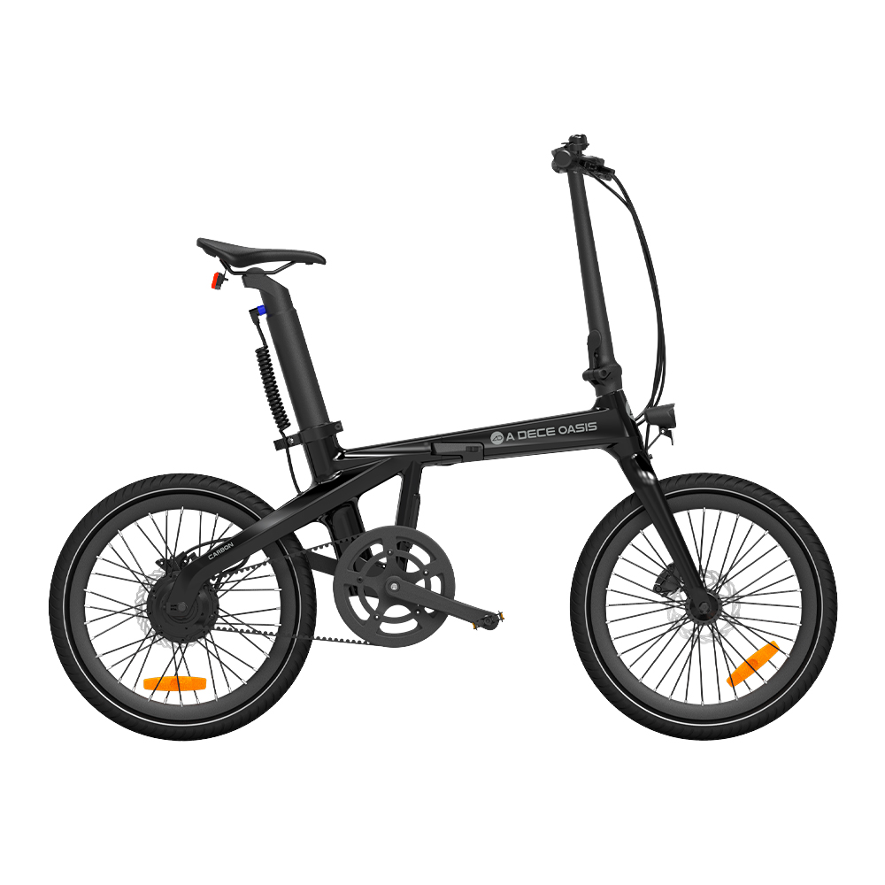 ADO Air Carbon Lightweight Folding Electric Bike, 9.6Ah - Black