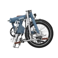 UTO Afternoon 20in Wheel Origins Vintage Folding Electric Bike - Blue - Image 2