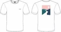 Cube Organic T-Shirt Sunset White