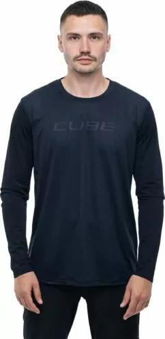 Cube Vertex Round Neck Jersey Pro - L/S Black