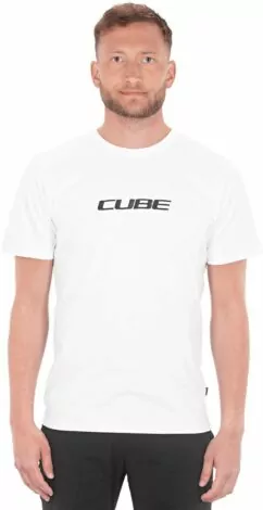 Cube Organic T-Shirt Classic Logo - White/Black