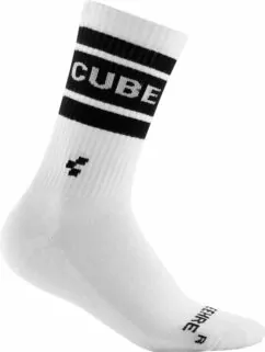 Cube Socks After Race High Cut - White/Black