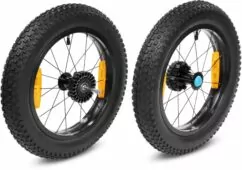 Cube Fat Wheels Rear For Kids Trailer Double Black