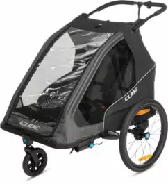 Cube Kids Trailer Double Pure - Black/Grey
