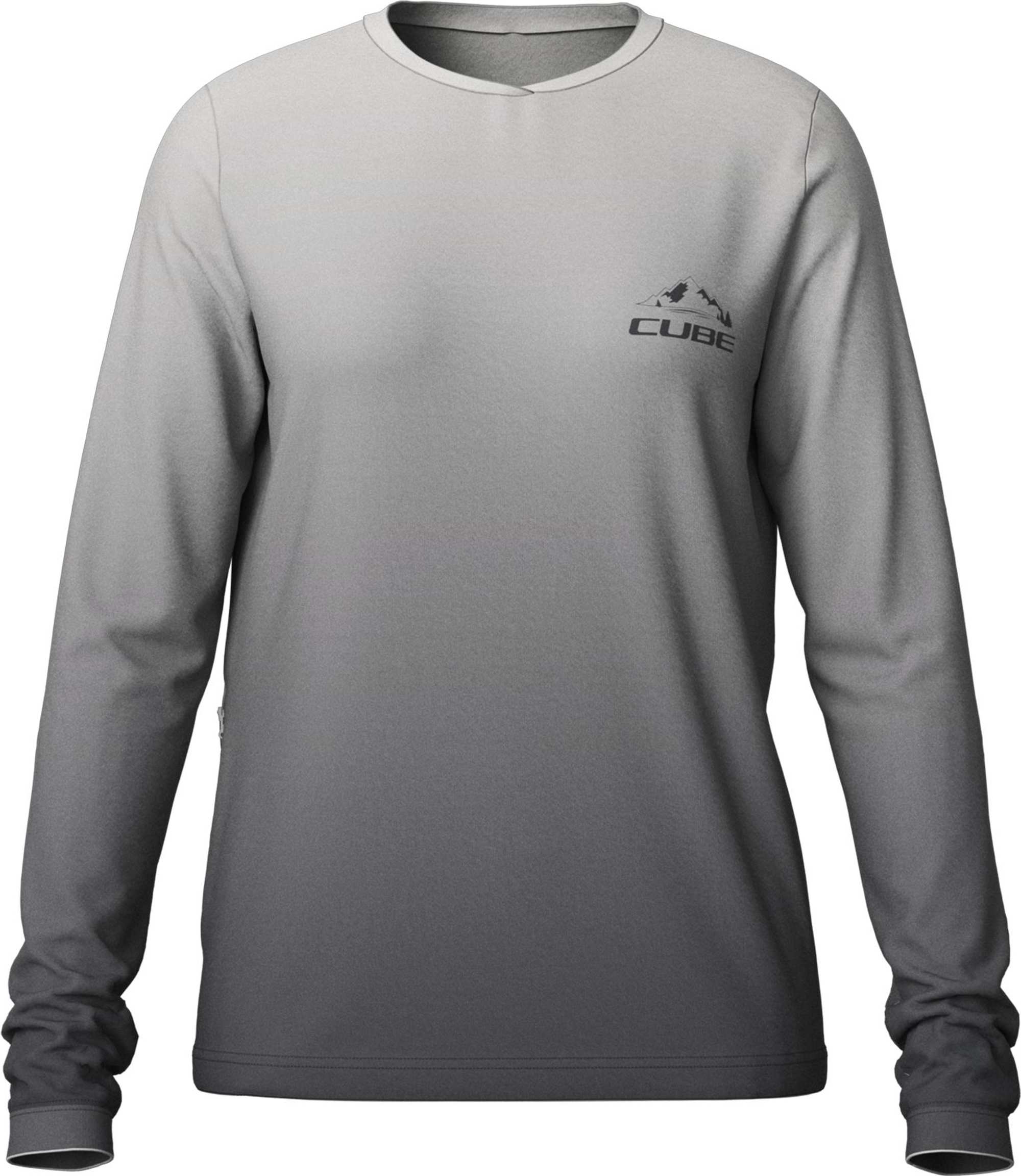 Cube Mtb Round Neck Jersey Soft Touch - L/S Grey
