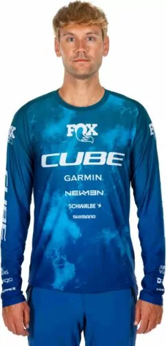 Cube Mtb Jersey X Actionteam L/S - Blue/Green