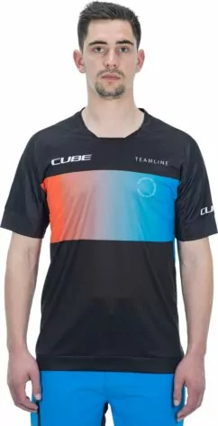 Cube Teamline Roundneck Jersey S/S - Black/Blue/Red