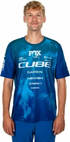 Cube Mtb Jersey X Actionteam S/S - Blue/Green