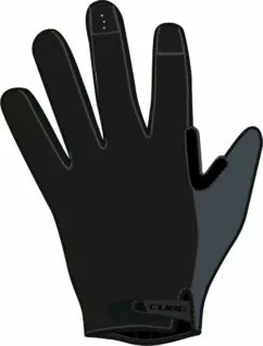 Cube Gloves Gravity Long Finger Black