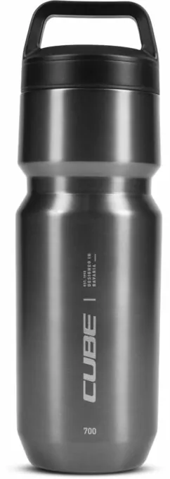 Cube Stainless Steel Bottle Arc 700 Brushed Grey