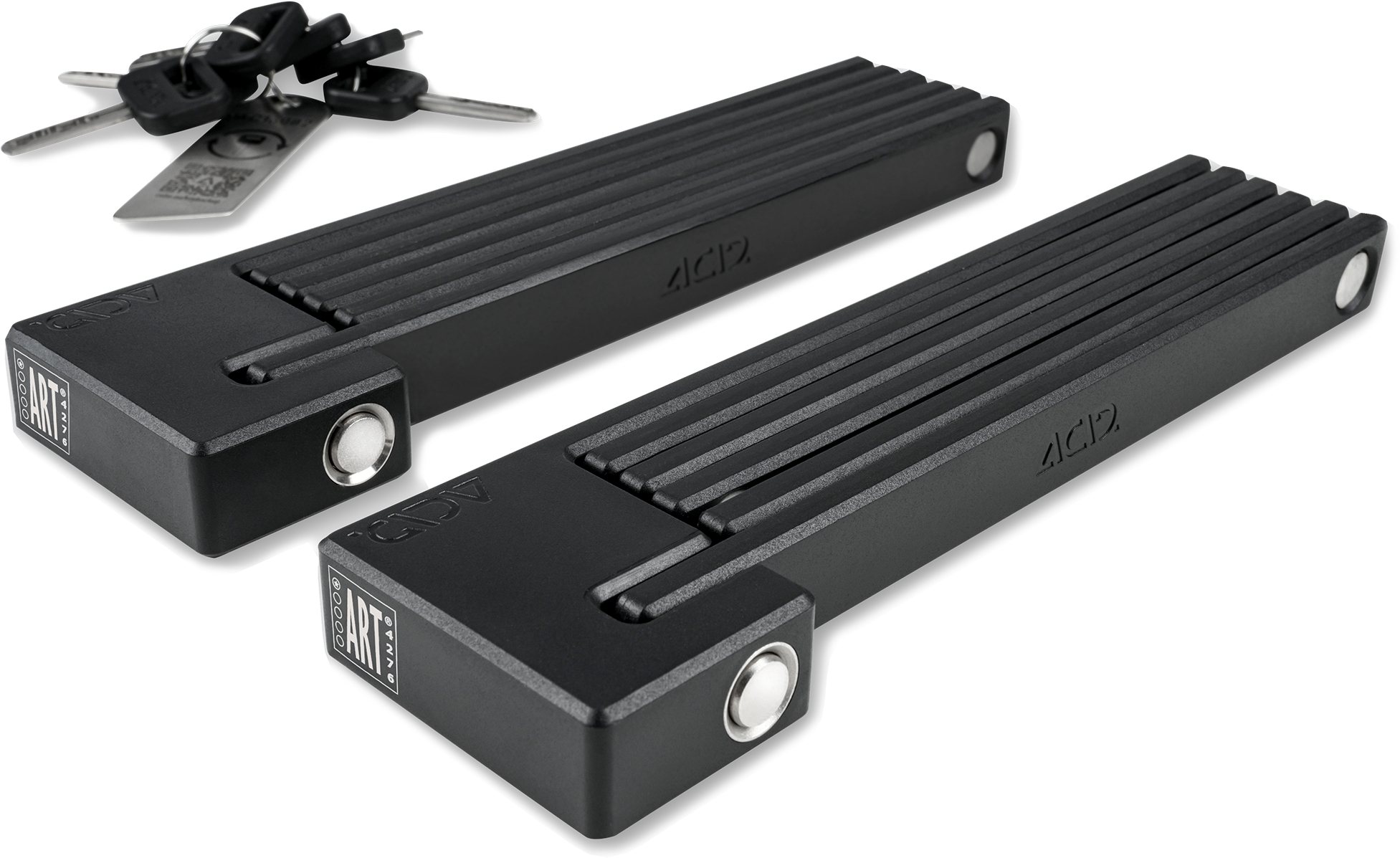 Acid Folding Lock Rigid 100 Pure Twin Pack Black Art1