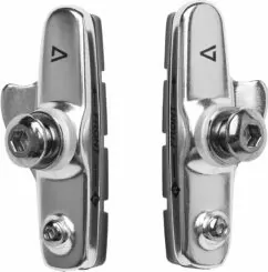 Acid 2-Piece Replaceable Road Brake Shoes - Silver/Black