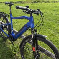Ex-Demo Haibike Trekking 4 HIGH Hybrid Electric Bike, 27.5 Wheel, 56cm Frame Yamaha PW-TE - Gloss Blue/Matt Black - Image 4