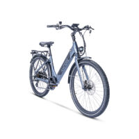 Ampere Deluxe 26" Step Through Hybrid Electric Bike - Stone Blue - Image 6