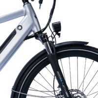 Ampere Hilux Hybrid Electric Bike, 700c Wheel - Silver - Image 4