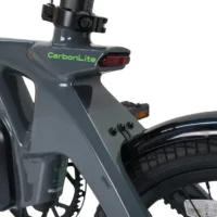 E-Go CarbonLite 3S Folding Electric Bike 250w, 18in Wheels, 7Ah Samsung Battery - Grey - Image 8