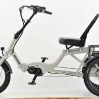 Revom T4F Semi-Recumbent Folding Electric Trike, 36v 15Ah - White - Image 3