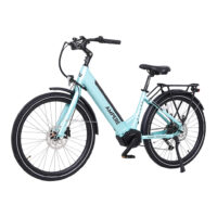 Ampere Deluxe Pro 26" Step Through Hybrid Electric Bike - Light Blue - Image 2