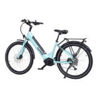 Ampere Deluxe Pro 26" Step Through Hybrid Electric Bike - Light Blue - Image 5