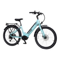 Ampere Deluxe Pro 26" Step Through Hybrid Electric Bike - Light Blue - Image 4