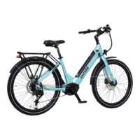 Ampere Deluxe Pro 26" Step Through Hybrid Electric Bike - Light Blue - Image 3