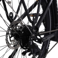 Ampere Deluxe Pro 26" Step Through Hybrid Electric Bike - Black - Image 5