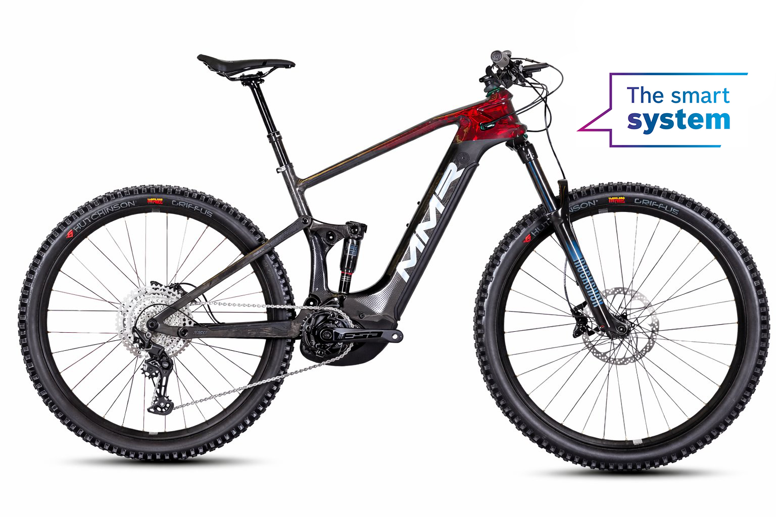 Ex Demo MMR X-Bolt 140 70 Electric Mountain Bike, 625Wh, BOSCH SMART SYSTEM - Carbon/Red