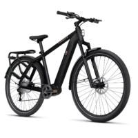 Tenways AGO-X Crossbar Hybrid Electric Bike - Black - Image 2