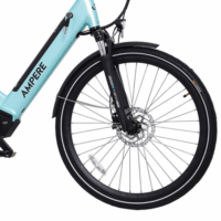 Ampere Deluxe Pro 26" Step Through Hybrid Electric Bike - Light Blue - Image 13