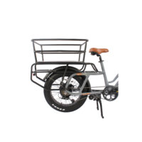 Basis Longtail Cargo Electric Bike, 7 Speed, 20in Wheel, 13Ah - Silver - Image 13