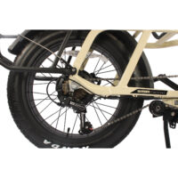 EMU Longtail Cargo Electric Bike, Bafang Powered, 7 Speed, 20in Wheel, 13Ah - Cream - Image 9