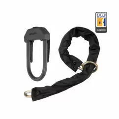 Hiplok DXXL D-Lock & Chain Combo: BLACK