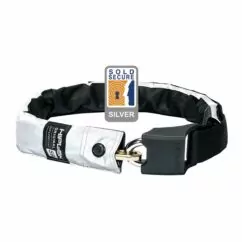 Hiplok ORIGINAL V1.5 Wearable Chain Lock 8mm x 90cm - waist 24-44 inches (Silver Sold Secure) High Visibility: SUPER BRIGHT 8MM X 90CM