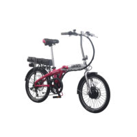 Liberte Swifty 20" Folding Electric Bike, 7 Speed - Red/Silver - Image 2
