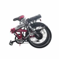 Liberte Swifty 20" Folding Electric Bike, 7 Speed - Red/Silver - Image 4