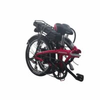 Liberte Swifty 20" Folding Electric Bike, 7 Speed - Red/Silver - Image 3