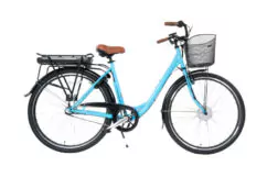 Cyclotricity Jade Step Through Dutch Style Electric Bike, 3 Speed Nexus Hub Gear, 700c Wheel - Blue
